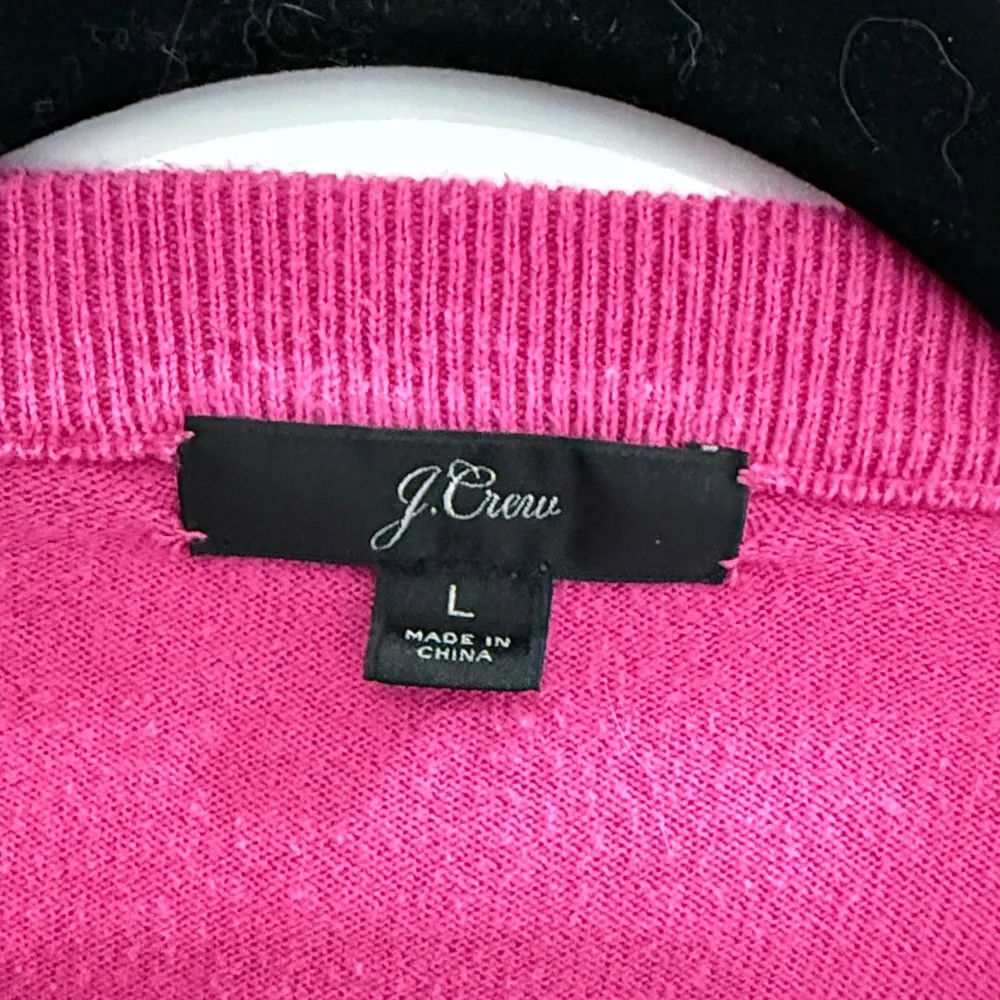 J.Crew Magenta Button-Up Cardigan with Gold Buttons - Women’s Size Large